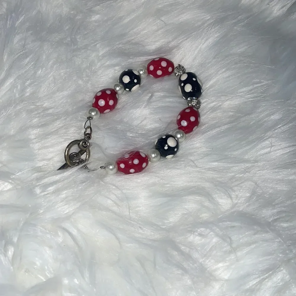 Disney Inspired Handcrafted Bead Bracelet 9”